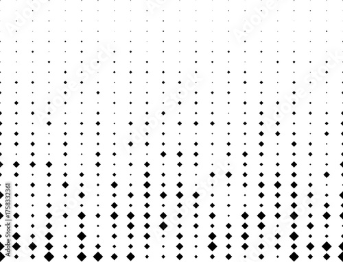 Monochromatic Diamond Gradient with Fading Density Seamless in one direction