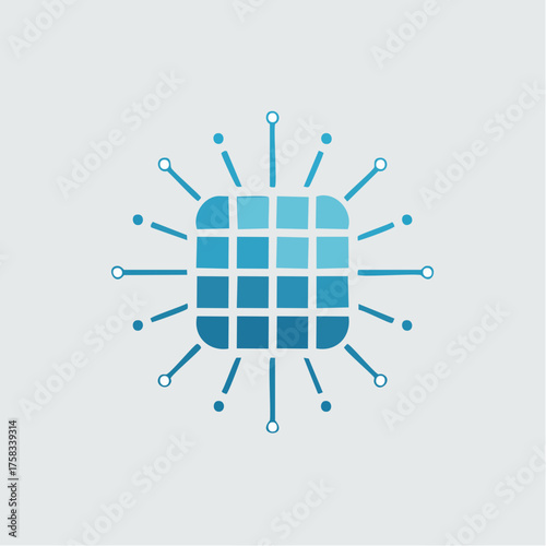 Abstract Representation of Technology Innovation and Computing Power Illustration