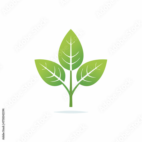 Green leaves logo design symbolizing growth nature and environmental sustainability