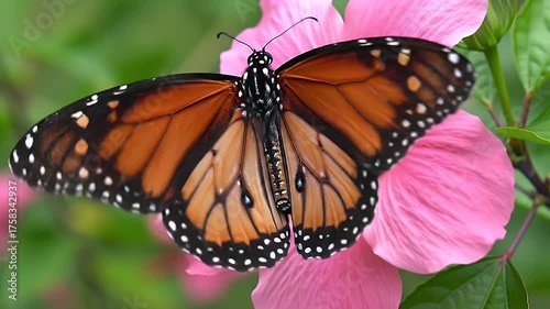 Monarch Butterfly on Flower.