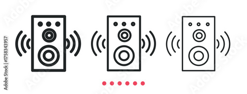 Speaker icon. Thin line icon vector