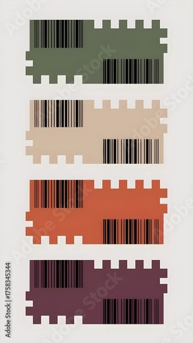 Modern Barcode Design in Minimalist Style – Concept of Retail, Product Identity, and Digital Commerce.