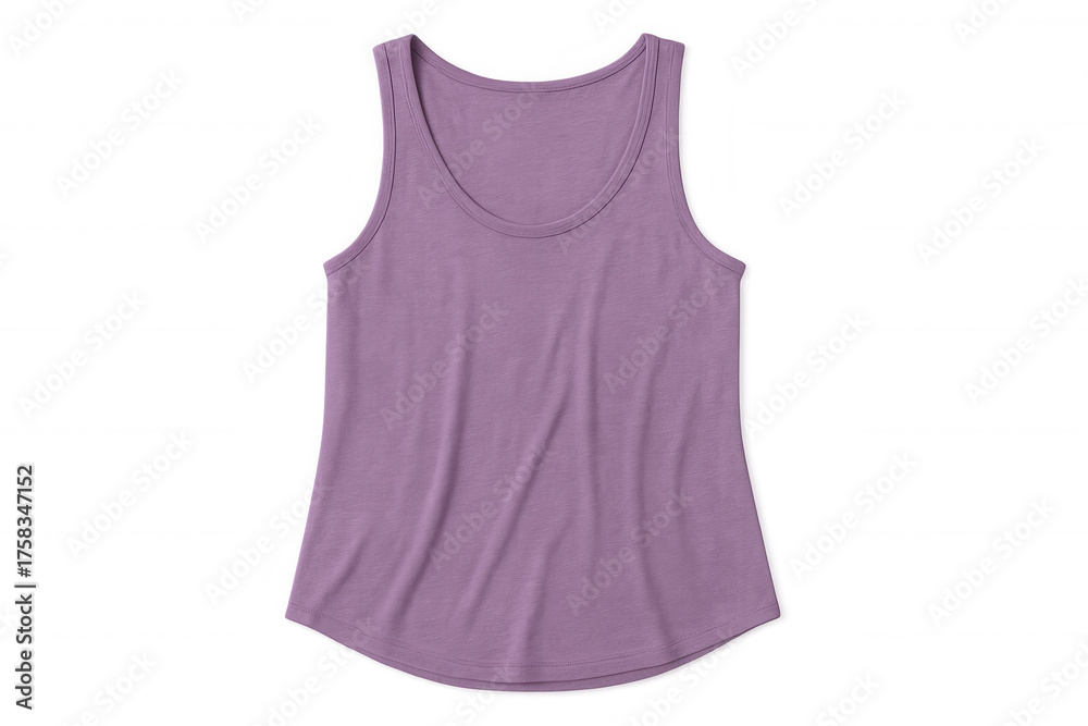 Obraz premium Purple tank top on transparent background, women's sleeveless casual clothing for summer fashion