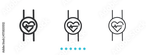 Health app icon. Thin line icon vector