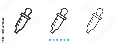 Dropped icon. Thin line icon vector