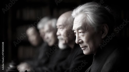 Elders Think Deeply in Light and Shadow