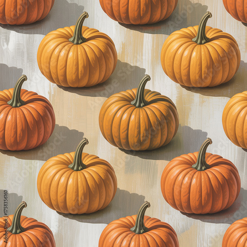 wallpaper pattern featuring stylized pumpkins