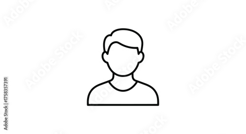 Simple faceless man icon for user profile