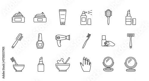 Collection of beauty and care products