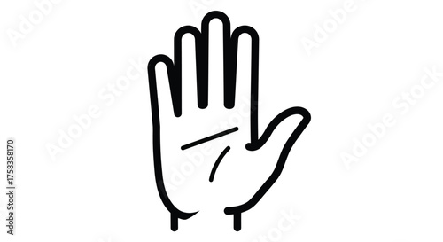 Illustration of a hand with palm lines