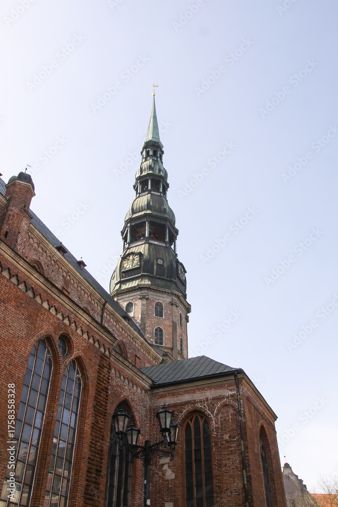 Obraz premium Architecture in Old Riga. The poetry of decay and authenticity.