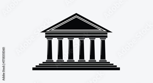 Illustration of a courthouse with columns