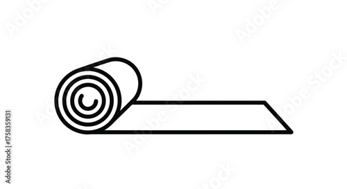 Illustration of rolled yoga mat