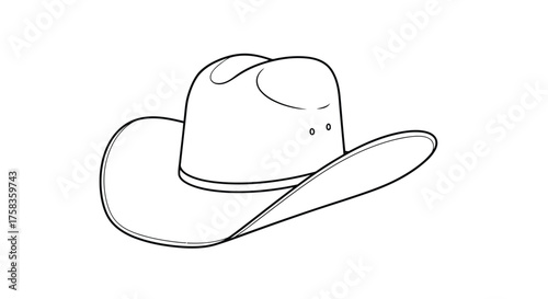 Illustration of a classic cowboy hat