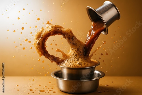Filter Coffee Splash – South Indian Traditional Hot Drink Art