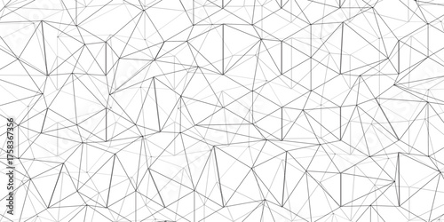 Abstract of simple gray line triangle pattern geometric background. Seamless geometric polygonal repeatable pattern swatch background, Trendy design vector background for web backdrop orpaper print.