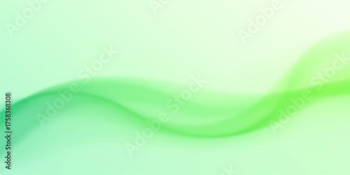Soft green and yellow gradient wave flowing smoothly across a light background