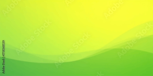 Soft gradient background with flowing waves of yellow and green hues