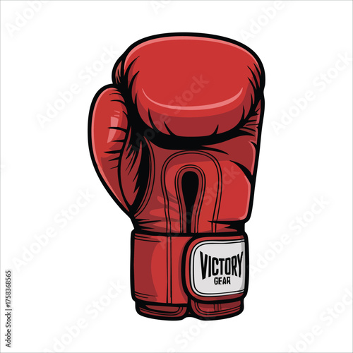 professional boxing gloves vector art isolated white