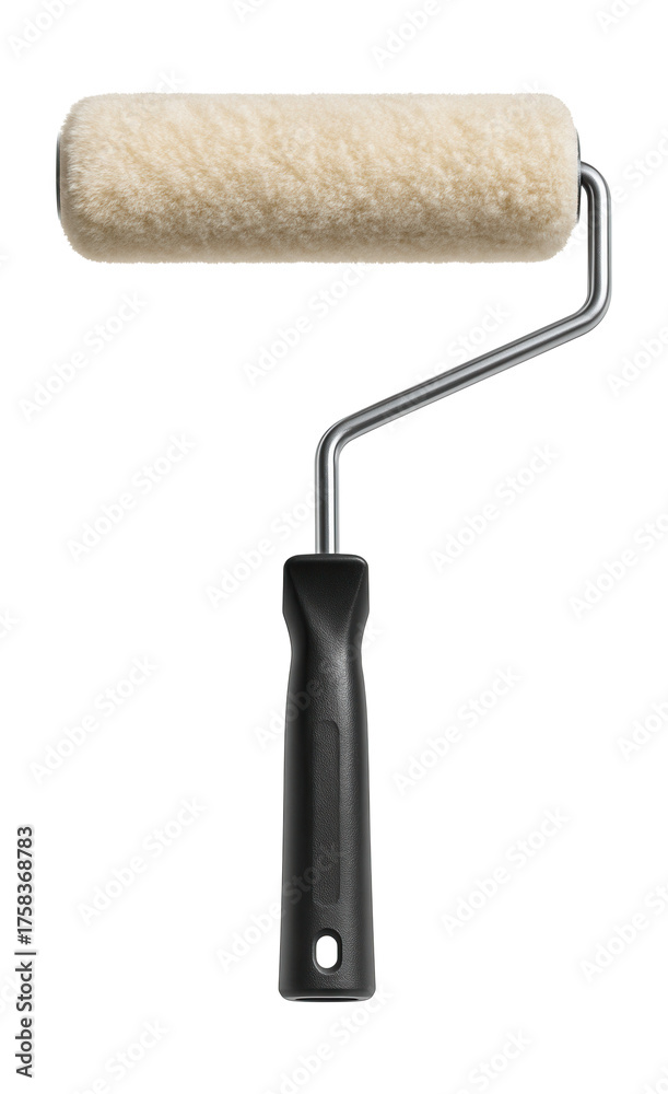 Fototapeta premium Durable paint roller with a steel frame, ideal for professional use on large job sites.