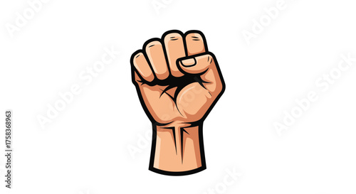 A clenched fist represents a powerful symbol of solidarity unity and resistance against oppression.