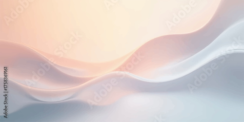 Soft pastel gradient waves flowing abstract background with gentle light and subtle texture