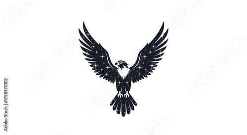 The majestic bird of prey with outstretched wings symbolizing freedom and power.