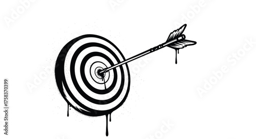 An arrow hits the bullseye of a target with precision and accuracy.