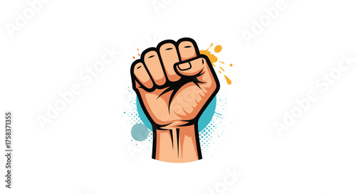 A raised fist is a powerful symbol of solidarity protest and strength.