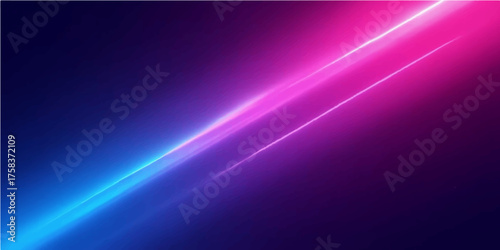 Vibrant diagonal neon light streaks in pink and blue against a dark background