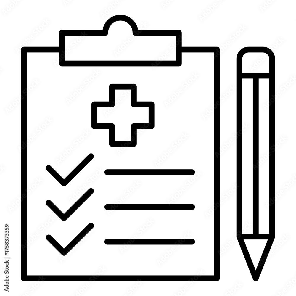 Obraz premium Emergency Plan Icon. Vector Line Icon 