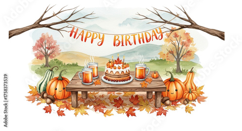 Watercolor birthday card