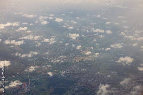 aerial view of clouds