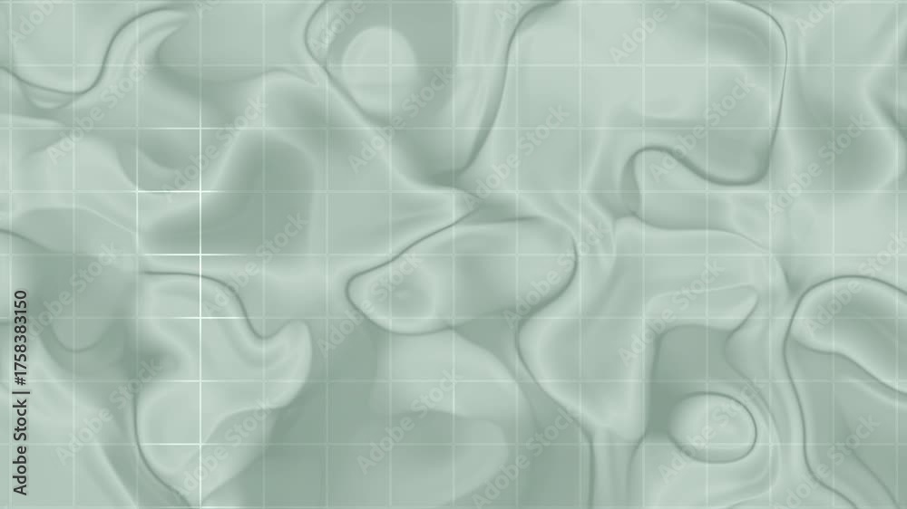 Sage green abstract animation with smooth flowing organic shapes. A ...