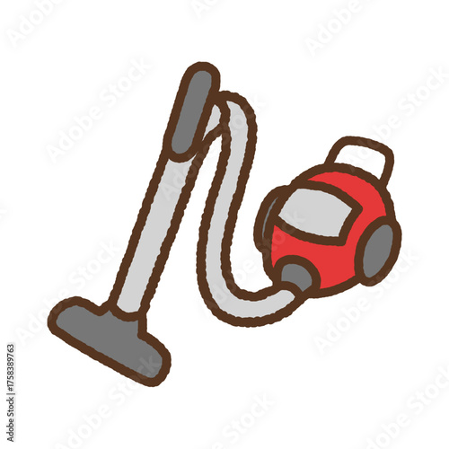 手書き風の単品アイコンイラスト　掃除機