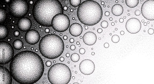 Abstract Bubbles with Depth, capturing the intricate textures and shadows of individual spheres. The composition creates a sense of depth and visual interest.