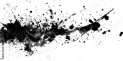 Ink splashes stencil very detailed collection. High quality manually traced. Retro grunge banners set	