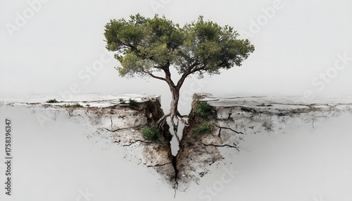 Visual Metaphor for Recovery: Tree Sprouting from Shattered Heart
