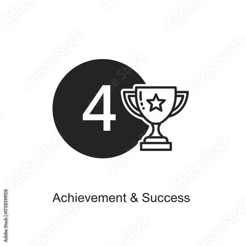 Celebrate fourth position with a stunning trophy, perfect for recognizing achievements and success in business or sports, great for motivational content