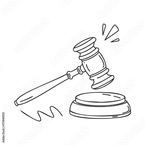 Judge gavel and law