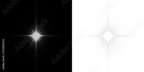 Sparkle Light Effect PNG Overlay on transparent background