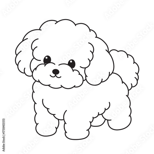 Poodle line art