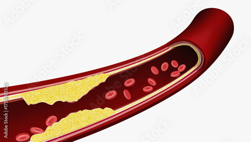 Wallpaper Mural Atherosclerosis with cholesterol blood or plaque in vessel cause of coronary artery disease Torontodigital.ca