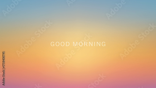 Warm morning gradient with yellow orange and soft sky tones