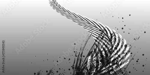 Grunge tire track, wheel braking marks. Truck, car or motorcycle tread pattern silhouette. Auto race,