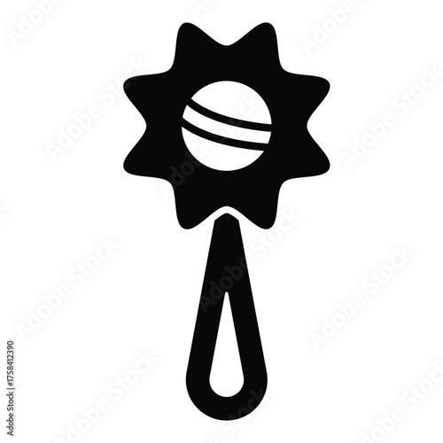 baby rattle icon  web design 