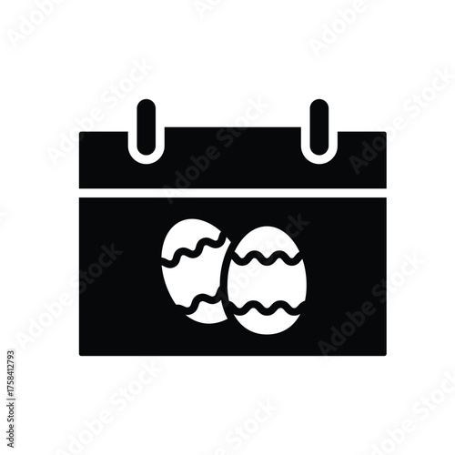 Papier peint easter calendar  icon vector web design