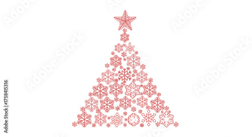 christmas tree made of stars