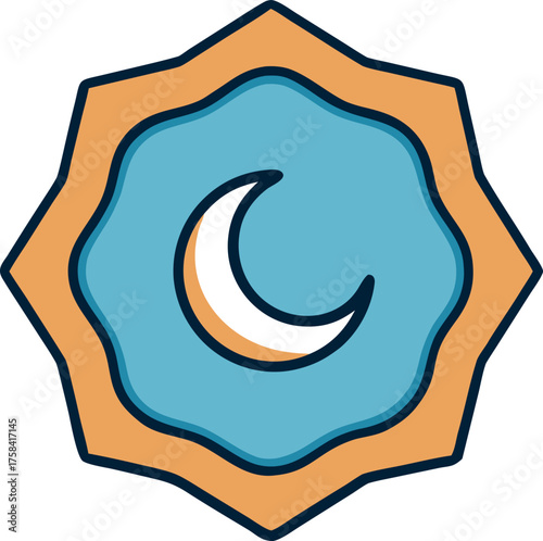 Hand vector illustration of a hand holding a cable, fish, and blue pencil, usable as an icon or logo design symbol