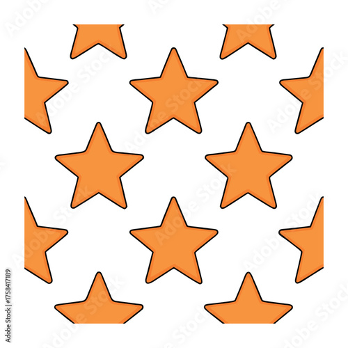 Set of bright golden star vector illustrations for icon or rating design